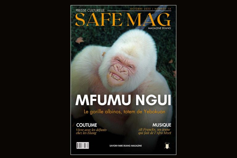 Totem Fang Mfumu Ngui Gorille Albinos Snowflake gorilla Flocon de Neige