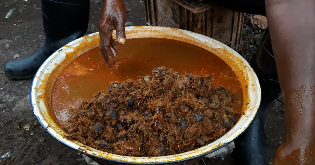 Mets à base de noix de palme