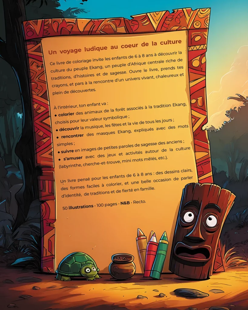 Mon Livre de coloriage Ekang verso