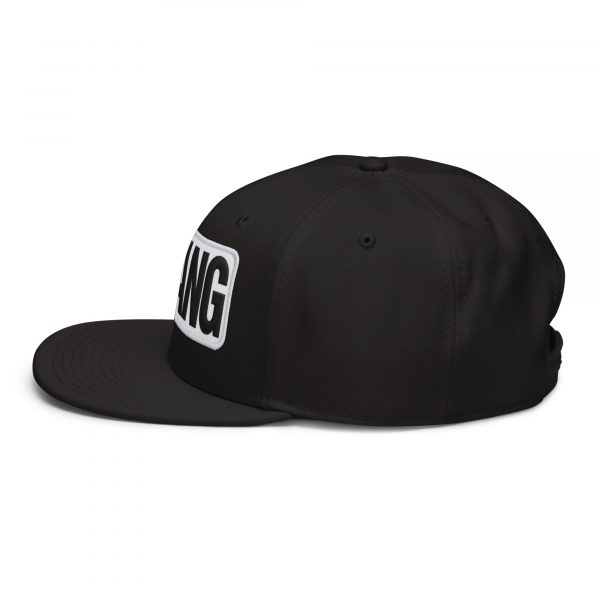 Snapback Hat EKANG logo blanc-noir