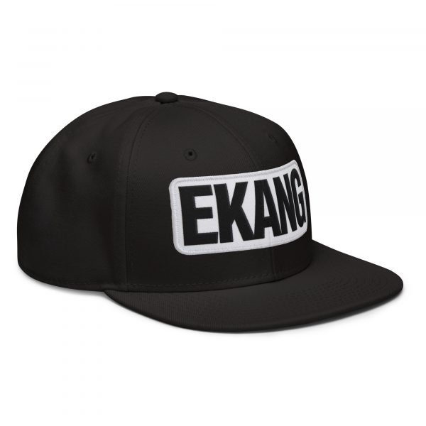 Snapback Hat EKANG logo blanc-noir