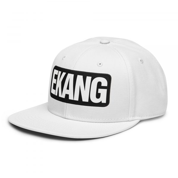 snapback-white-left-front-699f41c48e5ee.jpg Snapback Hat EKANG logo noir-blanc