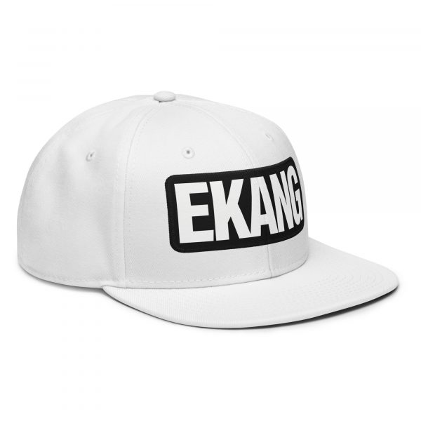 snapback-white-right-front-699f41c48d705.jpg Snapback Hat EKANG logo noir-blanc