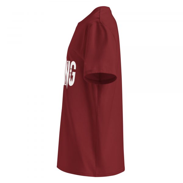 unisex-organic-cotton-t-shirt-burgundy-left-699f4825decb6.jpg T-shirt unisexe coton biologique logo Ekang blanc