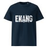 unisex-organic-cotton-t-shirt-french-navy-front-699f4825dc9ab.jpg T-shirt unisexe coton biologique logo Ekang blanc