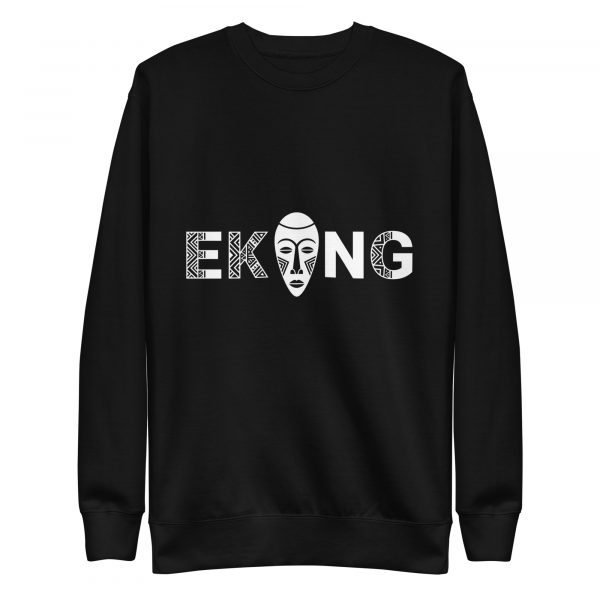 Sweatshirt premium unisexe logo Ekang blanc