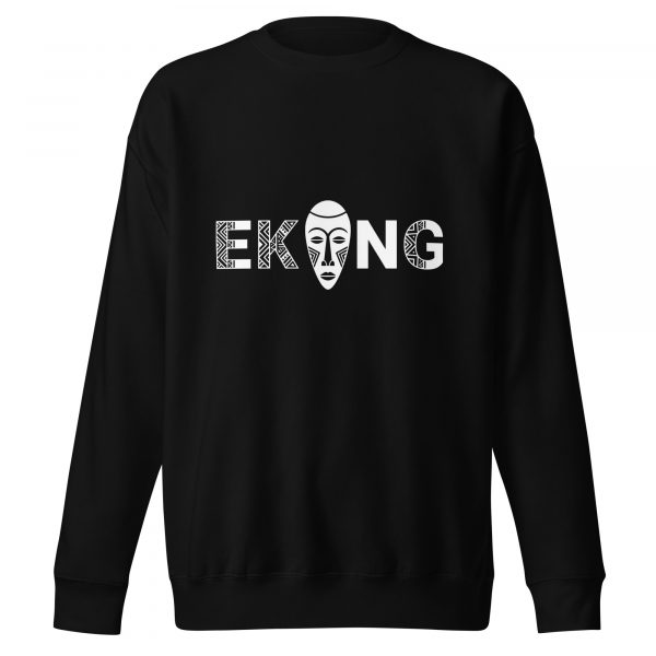 Sweatshirt premium unisexe logo Ekang blanc