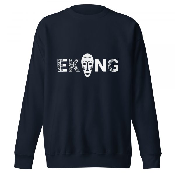 Sweatshirt premium unisexe logo Ekang blanc